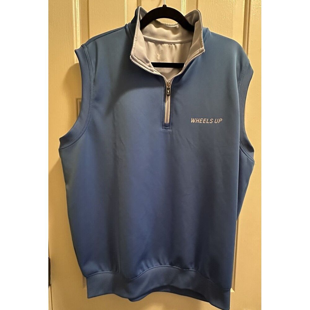 Men's XL Fairway & Greene FG Tech Performance 1/4 Zip Golf Vest WHEELS UP